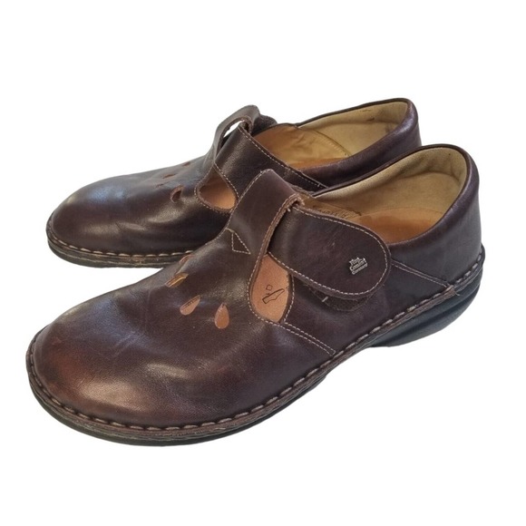 Finn Comfort Shoes - FINN COMFORT Tofino Brown Leather Cut Out Women's 39 (US 8-8.5) Mary Jane Shoes